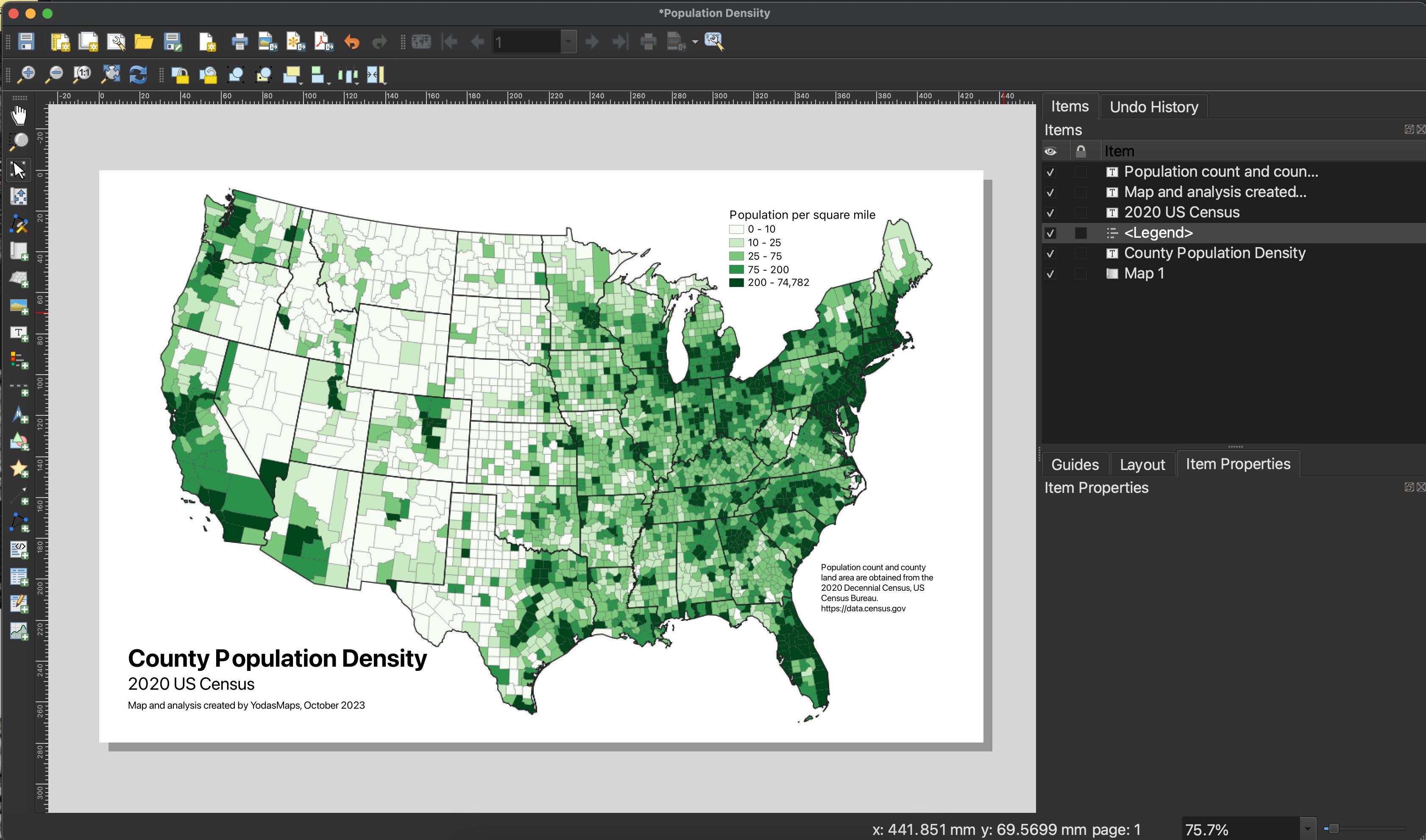 Practice making a thematic map layout